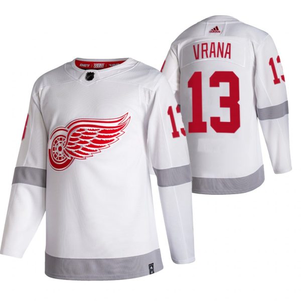 Herren Detroit Red Wings Eishockey Trikot Jakub Vrana #13 2021 Reverse Retro Special Edition Weiß